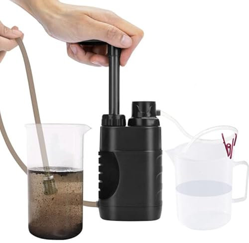 Filtro dell'acqua per esterni, 3000 l, portatile da campeggio, filtro per acqua da tavolo, con pacchetto di avviamento, sopravvivenza, condizionatore dell'acqua per escursioni, pronto d'emergenza