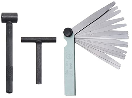 Smgda 3pcs/Set Motorcycle Scooter Engine Valve Screw Repair Wrench Adjusting Square Hexagonal Hole Spanner Tool + Feeler Gauge
