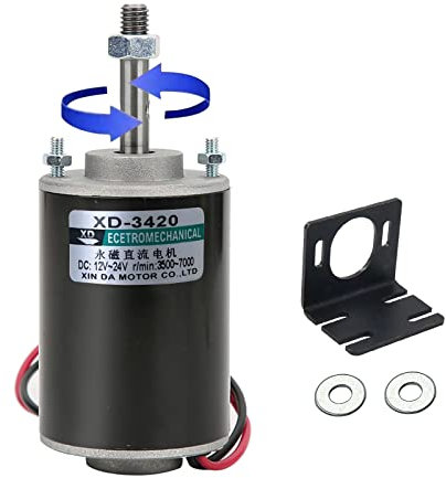 Mini Elektromotor 12 V/24 V Dauermagnet DC Motor Hochgeschwindigkeit ​​Niederige Lärm Für DIY Generator ideal für CW/CCW 3500/7000RPM