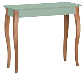 RAGABA LILLO Tavolo Consolle con Gambe Cabriole 85x35cm | Legno Massiccio di FSC, Facilità di Montaggio | Verde Salvia