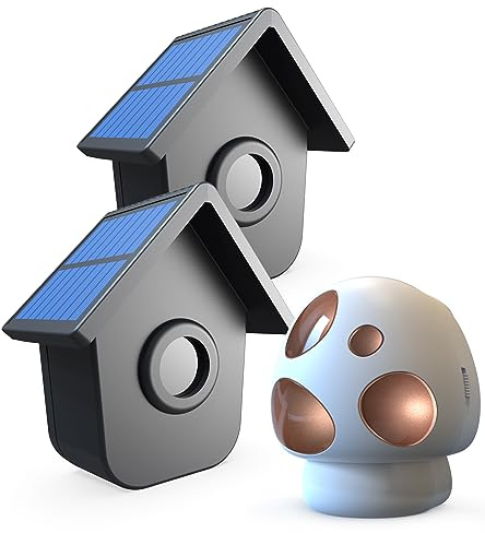 Solar-Reichweite drahtloses Einfahrtsalarmsystem-1 Empfänger+2 Sensoren | Wetterfester Bewegungssensor & Detektor, Home & Office DIY Sicherheitsalarmsystem