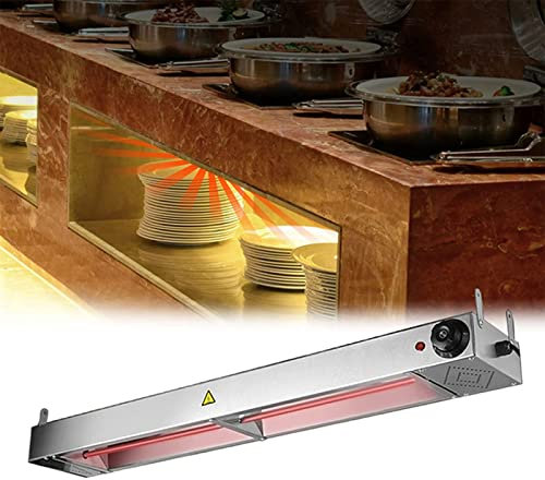 Lampada riscaldante per Alimenti Commerciale, scaldavivande Elettrico per Buffet di Feste, Lampada riscaldante a infrarossi per Catering a Strisce per Mantenere Caldi i cibi, attre