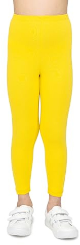 looksy Mädchen Baumwoll Leggings für Kinder von 3 bis 13 Jahren ideal für Schule Tanz Sport und Alltag erhältlich in klassischen und leuchtenden Farben