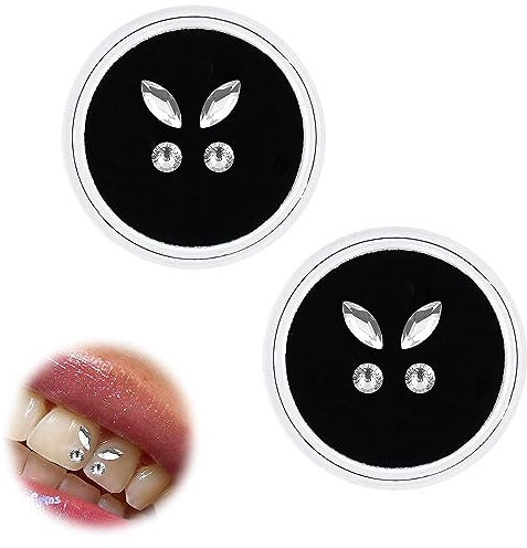 Zahnkristall, Zahnstein Zahnverzierungen 4pcs/Box Zähne Edelstein Schönheit Dental Diamant Kristallzahn Ornamente Zahn Gemiene Zähne Schmuck Juwel für DIY -Nagel Und Zähnedekoration