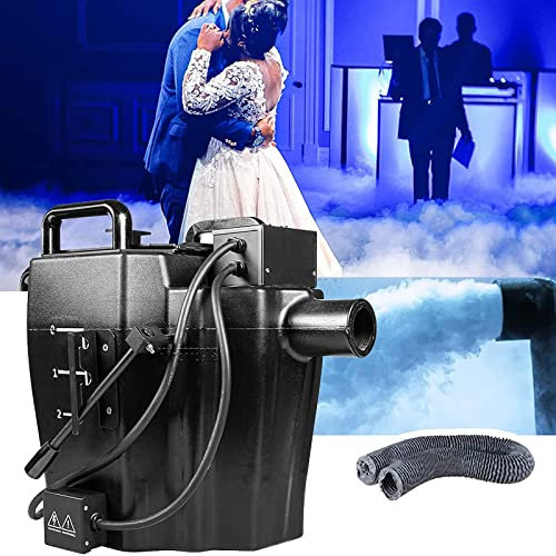 Máquina de Hielo seco de Alta Potencia de 3500 W, máquina de Niebla Baja con Hielo seco, Humo Grande, rápido y Feroz, diseño de Boquilla Grande, para Escenario Interior y Exterior,