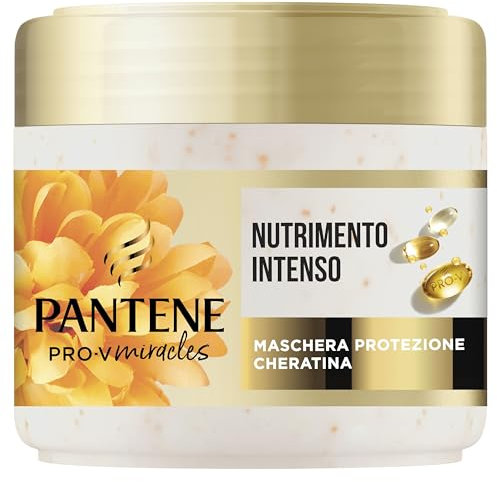 Pantene Nutrimento Intenso Maschera per Capelli con Biotina e Complesso Protezione Cheratina 300ml. Pro-V Miracles Maschera per Capelli Secchi, Rende Capelli Morbidi Tutto il Giorno, Con Perle Pro-V