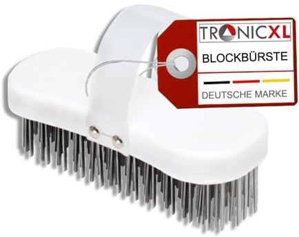 TronicXL 2 cepillos de bloque para carnicería, carnicería, carnicería, limpiador de alambre