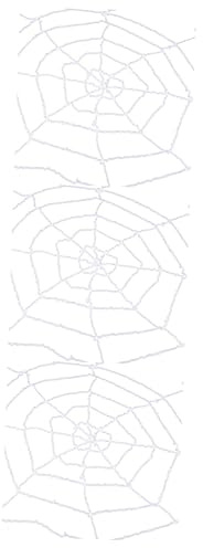 Cabilock 3 Piezas Red de araña para Halloween telaraña Decorativa decoración de telaraña Realista telaraña de Peluche telaraña de Halloween Víspera de Todos Accesorios Decorar