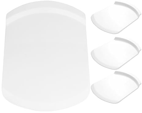 BESTonZON Cake Transfer Shovel Set Scratch-Resistant Pp Material and for Smooth Edges 4pcs White Safe Baking in Serving Restaurants and Cake Shops