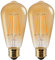 Vanke E27 Vintage Light Bulbs 6W Edison Screw LED Filament Decorative Bulb Warm White 2700K 700 Lumen Equivalent 60W Non-Dimmable Pack of 2