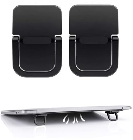 2PCS Supporto PC Portatile Pieghevole,Supporto Portatile Invisibile per Laptop, Supporto portatile per tastiera, adatto alla maggior parte dei computer portatilie tastiera del computer(nero)