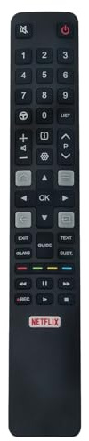 AULCMEET CRC802N-YNI1 Télécommande de Remplacement Compatible avec TCL 4K OLED Smart TV 65X4US 55X4US 43P20US 50P20US 49C2US 55C2US 65C2US 75C2US 55P615 43P615 50P615