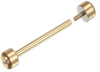Uhrenreparatur-Verbindungsschraube, schlanker, gerader Uhrenstab mit abgerundetem Schraubkopf, Uhrenarmbandschraube für die Wartung der Uhr, gold, 16 mm, Kleid