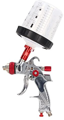 HVLP Spray Gun Automotive Paint Sprayer with 3 Size Nozzle, Aluminum Cup HVLP Air Spray Gun for Auto Paint Primer Furniture House Painting, Gravity Feed Spray Gun