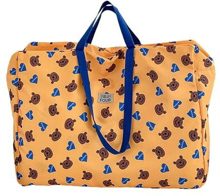 Kleider-Organizer-Tasche – Kleidungs-Umzugstasche, Camping-Aufbewahrungstasche, große Kapazität | Wasserdichte tragbare Tragetasche mit Bären-Aufdruck für Kleidung, Kissen. Kleider-Umzugstasche, große