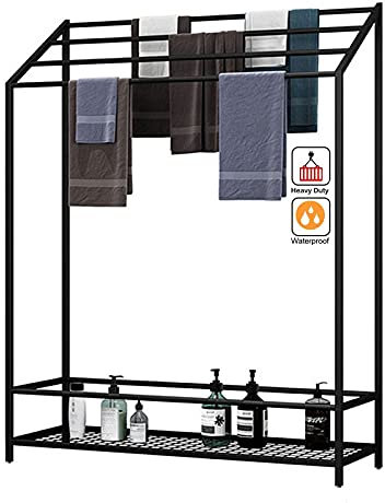 Moderner freistehender Stehpult aus Metall mit unterer Ablage, 4 Etagen, hohes Aufbewahrungsregal für den Boden (Weiß, 60 x 25 x 120 cm)