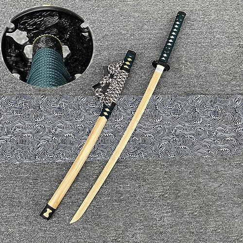 HJHUUA 103 cm Samurai-Schwert aus Holz, handgefertigtes Bokken, Japanisches Katana für Kendo, Iaido, Cosplay, Sammeln, Dekorieren, Ausstellen
