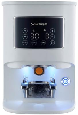 Automatic Coffee Tamper, Adjustable Pressure 10-30kg, Stainless Steel Flat Press Tool for Espresso - Perfect for Commercial Use