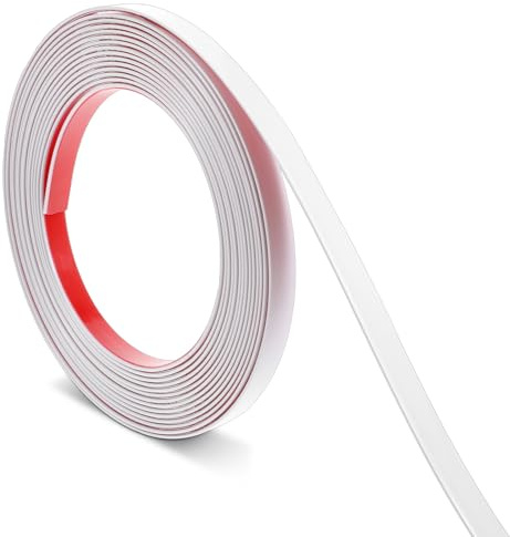 16 Ft White Peel and Stick Molding Trim Flexible Self-Adhesive Corner Molding Trim for Ceiling Wall and Tile EdgesCabinet Window Frames (5m x 1cm)