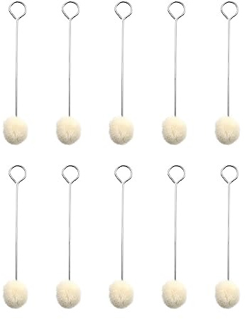 Projects - Spazzola per la tintura della pelle, con manico in metallo, 10 pezzi, 16 cm