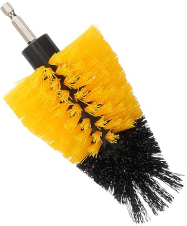 LALAFINA Brosse Pour Perceuse Électrique Jaune Brosse De Nettoyage Polyvalente Pour Salle De Bain Cuisine Joints Voiture Détails Pour Coins Et Crevices