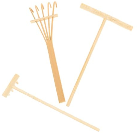 BESPORTBLE Mini Râteaux de Jardin Zen Outils de Râteau de Sable pour Décoration de Table et Bac à Sable Compact et Lisse pour Bureau et Méditation