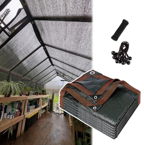Bâche pare-soleil en maille noire, 3 x 6 m, résistante aux déchirures pour terrasse et jardin, protection UV pour pelouse, serre, poulailler, tissu de protection solaire