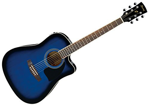Ibanez PF15ECE-TBS Elektroakustische Gitarre, Transparent Blue Sunburst