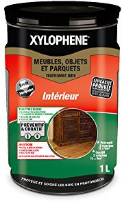 XYLOPHÈNE - Traitement Bois Intérieur - Meubles/Objets/Parquets - Réparation du Bois - Anti Insecticide & Termites - Traitement Préventif - Protecteur Bois - Injecteur en Spray - 1L - Incolore