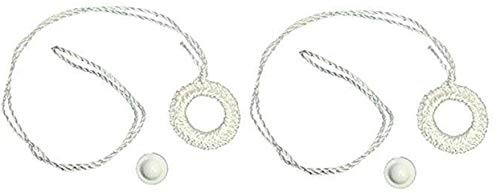 Shade Doctor of Maine Two Pack Roller Window Shade Double Crochet White Ring Pull & Screw Button Set from