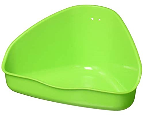 Trixie Small Green Plastic Corner Toilet, 6.3 x 2.76 x 4.72, Hamster Owners