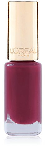 L'Oréal Paris Color Riche Le Vernis Nagellack in Dunkelrot mit Pink/Glänzender Farblack in elegantem Tiefrot mit integriertem Überlack / 503 Addictive Plum / 1 x 5ml