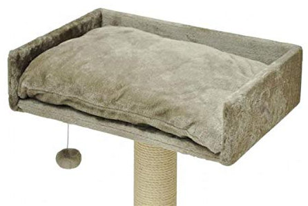 nanook Liegeplatz mit Kissen und inkl. Spielball, Katzenbett als Aussichtsplattform für Katzen-Kratzbaum Sigurd, 60x40 cm