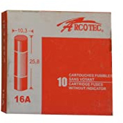 Arcotec 274685 Boîte de 10 Fusibles 16 A 10,3 x 25,8 mm