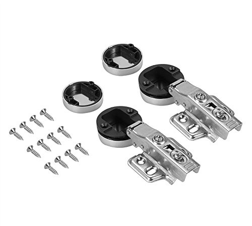 1 Paire Charnières de Porte Meuble Coin Plié Bande Pot Arrêt d'Angle en verre Facile Installation Type Cabinet Armoire Garde-robe Cuisine Salle de bains