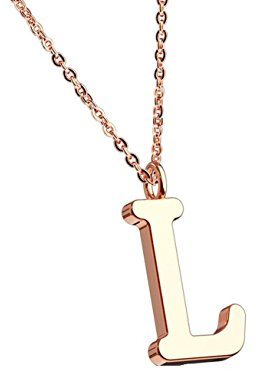 beyoutifulthings Halskette Anhänger ALPHABET INITIALEN Kette Damen-Halskette Schmuck Collier Edelstahl Silber Roségold
