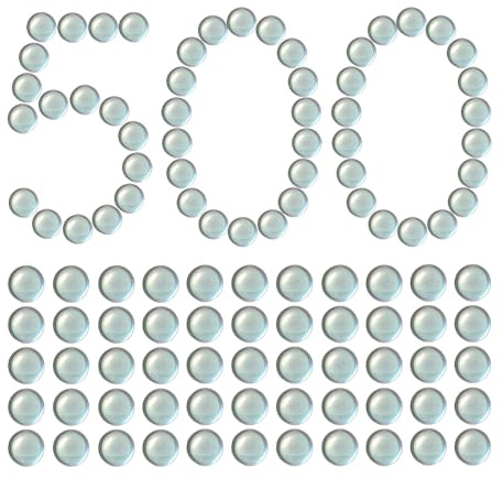 KampFit 3/8 Inch Clear Glass Marbles Slingshot Ammo Balls, 500 Qty