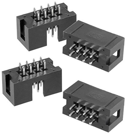 sourcing map 20Stk. 2 Reihen Gerader Box Header Stecker Leiterplatten 2,54mm Pitch 2x4-Pin DE de