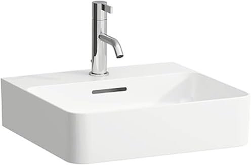 Laufen VAL Handwaschbecken, 1 Hahnloch, mit Überlauf, 450x420, weiß, Farbe: Weiss matt - H8152817571041