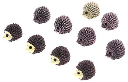 Riccio Miniatura da Giardino 10 Pezzi in Resina per Micro Paesaggio