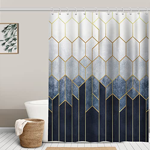 Figarge Duschvorhang, 100 % Polyester, für Badewanne und Badezimmer, waschbar, schimmelresistent und antibakteriell, 180 x 180 cm