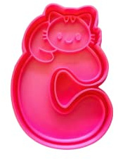 The Cookie Cutter Hub Emporte-pièce en forme de lettre C de 10 cm et embosseur assorti pour biscuits, argile, décoration de pâtisserie