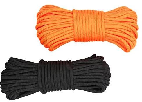Paracord Seil 30m Nylon/Polyester - Seil mit 9 Kern 4mm Stärke - Survival Seil Stränge für Armband, Leine, Halsband - Reißfest & Langlebig Mehrzweck Seil - Parachute Cord belastbar bis 250kg (550lbs)