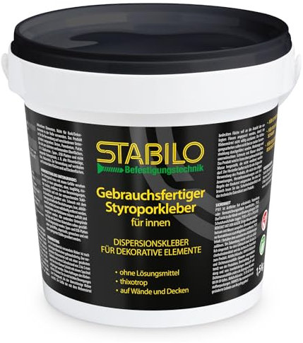 Styroporkleber 1,5kg | Dispersionkleber | Montagekleber | Korkkleber | Fliesenkleber | Kleber für innen