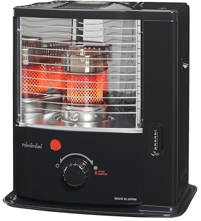 TOYOTOMI ZIBRO RS 2222 - Stufa a Combustibile Portatile 2200 W, Riscalda Fino a 32 m², Senza Installazione, Made in Japan, Classe A