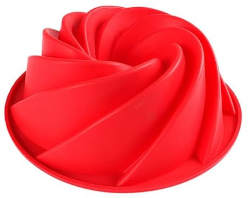 DEaVer Grand moule à gâteau en silicone en forme de spirale 3D - 25,4 cm