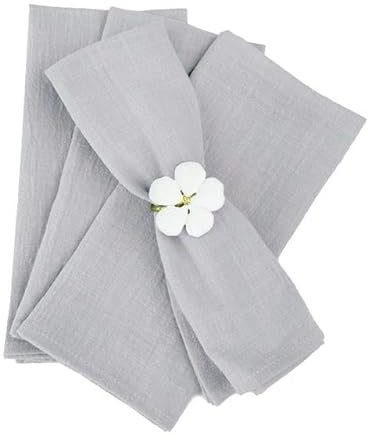 CLALoc 100 Stück 40 x 40 cm, rosa Salbeigrün, 100% Baumwolle, Leinenservietten, Stoffservietten für Zuhause, weiche Baumwoll-Leinenmischung, waschbar, für Hochzeit