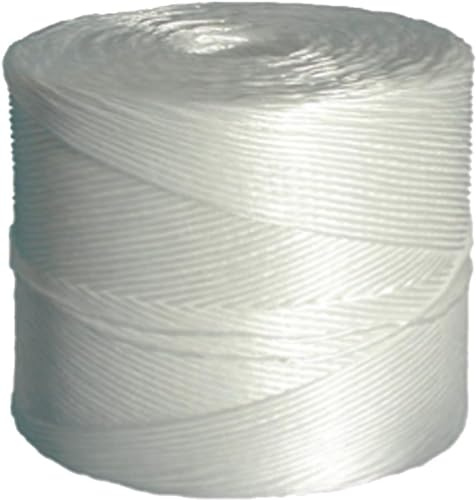 Spago Bianco 2 Kg (1 Capo - 400 Metri - Diametro Grande) Corda per Agricoltura, Filato in Polipropilene Spago Agricolo stabilizzato UV, Corda da imballo o imballaggi