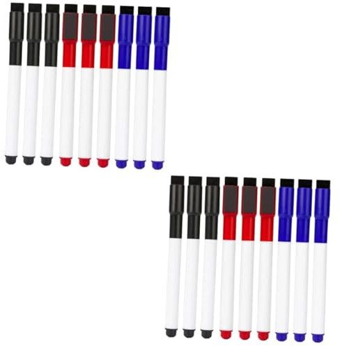 SHINEOFI 18 Stk trocken abwischbarer Stift Whiteboard-Stifte roter Farbstift trocken abwischbare Marker für Kinder trockener Löschstift klein Tafel löschbarer Stift Radiergummi Malstift