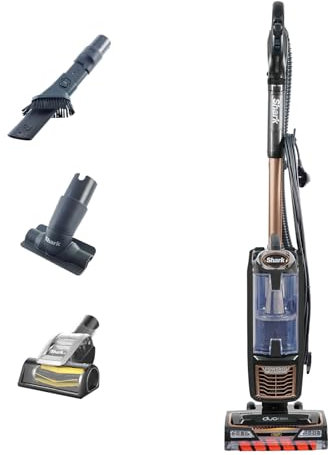 Shark Corded Upright Vacuum Cleaner, 0.83L with Anti Hair Wrap Technology & DuoClean, Pet Model, Powered Lift-Away, LED Headlights, Anti-Allergen, 8m Cord, 750W, 4 Attachments, Black/Copper NZ801UKTBK